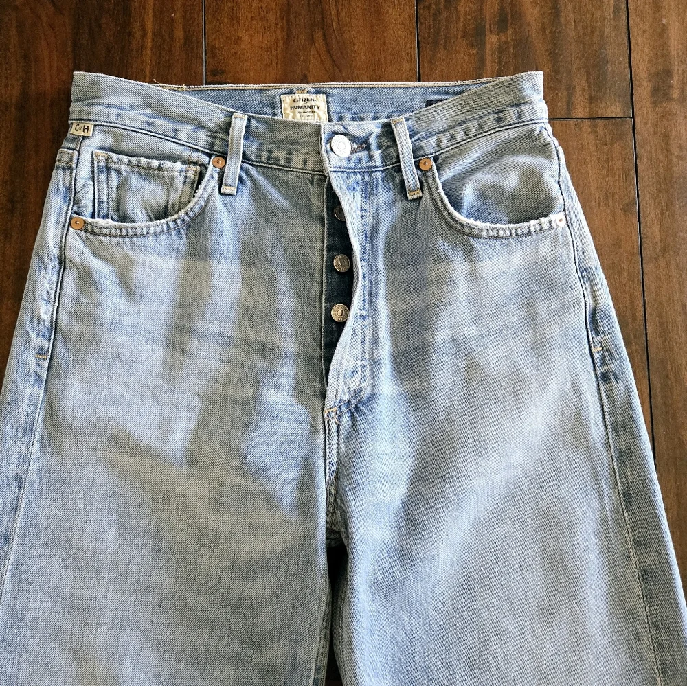 Citizens Of Humanity Sacha High Rise Wide Leg Button Fly Jean in Promise Size 26 - Picture 7 of 16